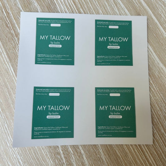 Square Logo Sticker Labels